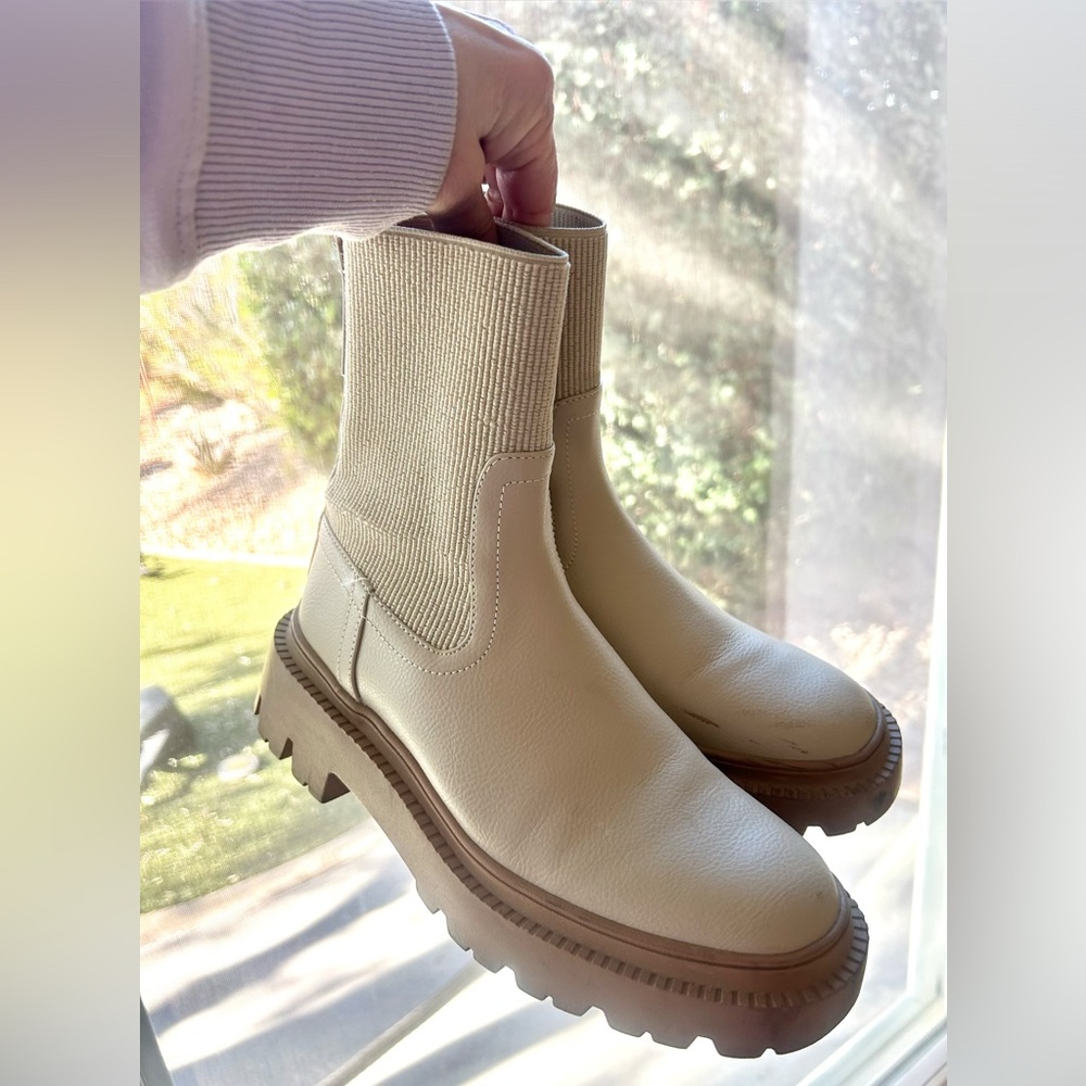 Mango Cream Ankle Booties size 7